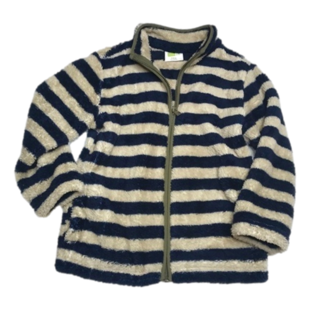 CRAZY 8 Striped Fuzzy Teddy Jacket